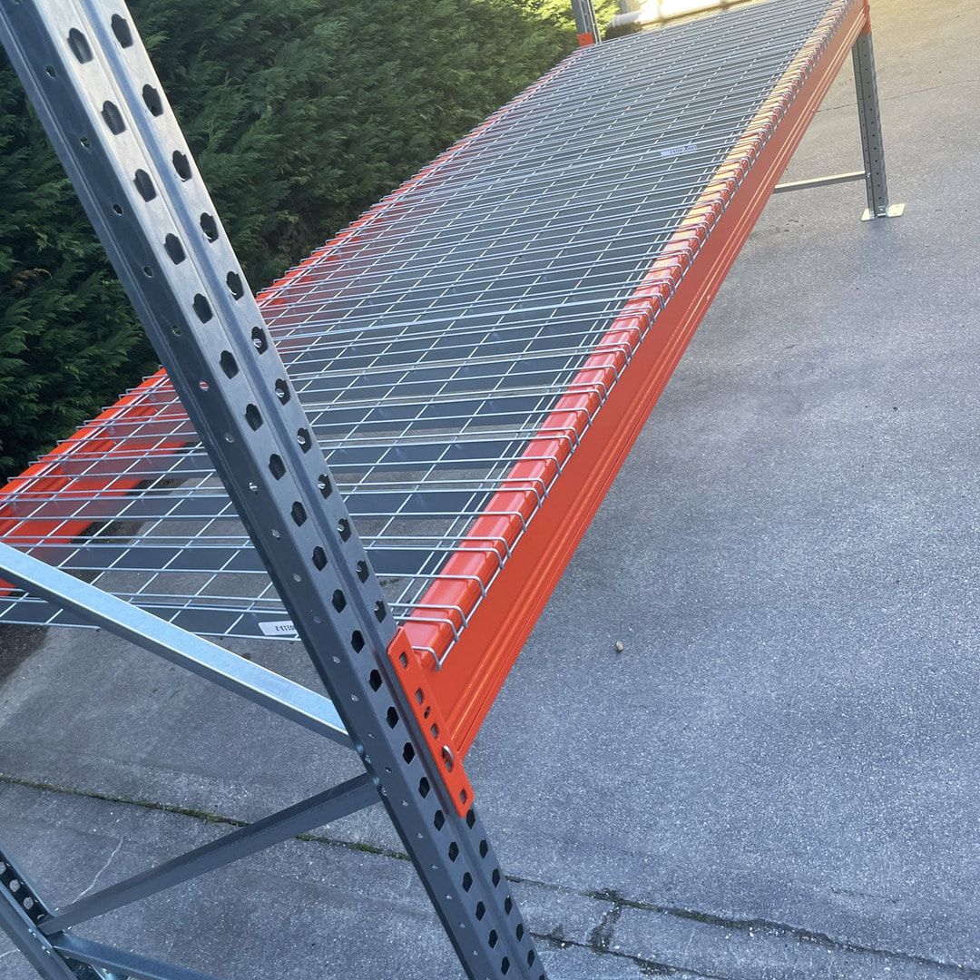10 x Drahtgitterboden für Palettenregale, Fachbreite 3.600 mm, Tiefe 1.100 mm, vorverzinkt, 1.000 kg je Quadratmeter, Regalgitterelement Gittereinlage