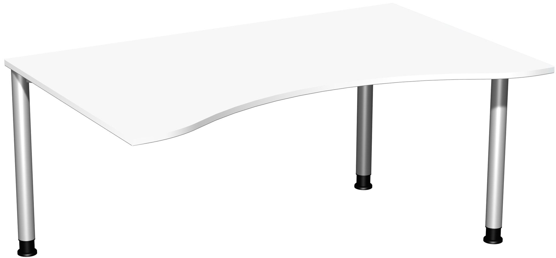 Ergo-Schreibtisch - 4-Fuß Flex - Bürotisch - Höhe 680-800 mm - 1.600 x 1.000 mm (BxT) - Gestell anthrazit - Ahorn