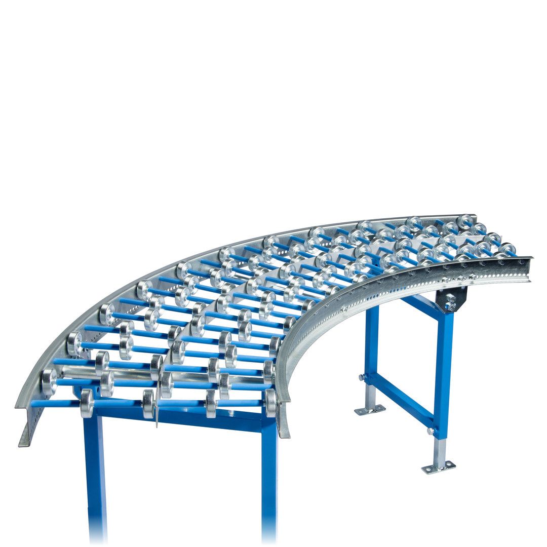 Leichtröllchenbahn - 500 x 1.000 mm - Stahlröllchen - Achsabstand 100 mm