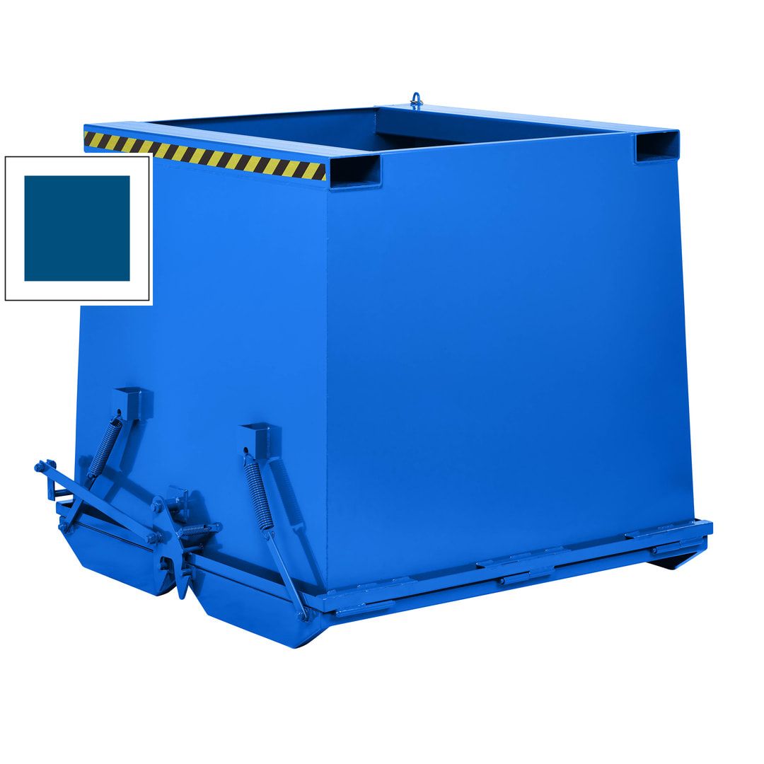 Klappbodenbehälter - 1.000 l Volumen - Traglast 2.000 kg - enzianblau