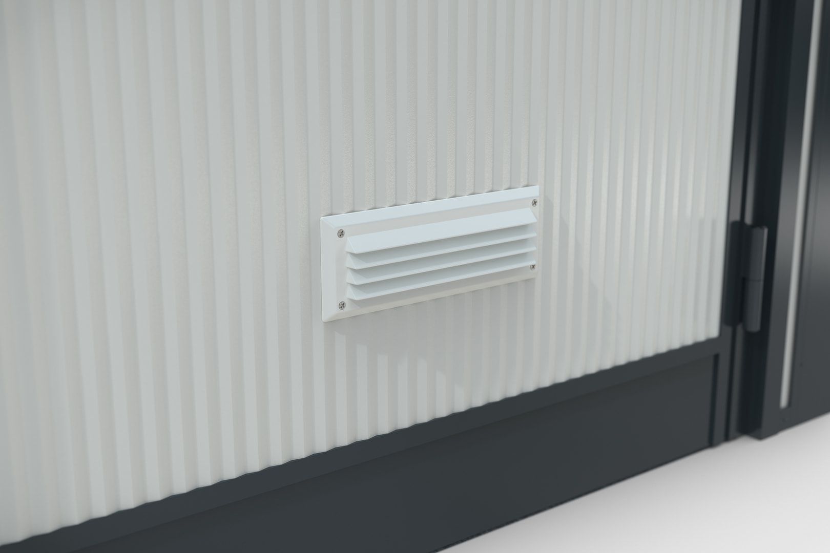 Bürocontainer, Aufsichtsstand, Meisterbüro, Lagerhallenbüro, für Innen, 2.600 x 5.908 x 3.608 mm (HxBxT), 21,32 qm, ohne Fußboden