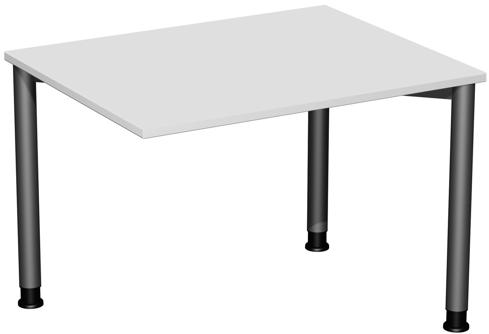 Schreibtisch - 4-Fuß Flex - Bürotisch - Höhe 680-800 mm - 1.000 x 800 mm (BxT) - Gestell anthrazit - Ahorn