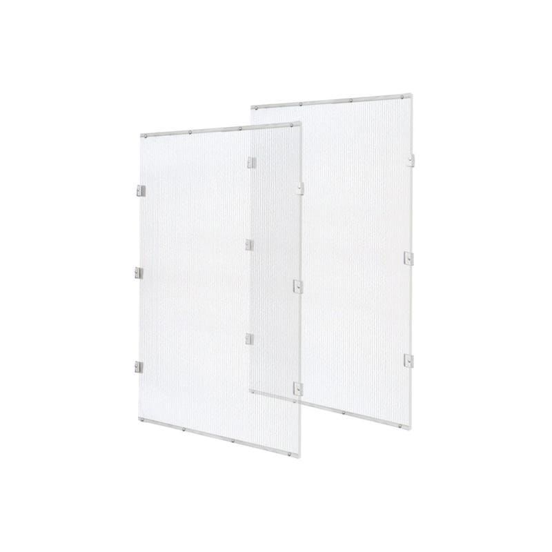 Rückwand für Grundmodell, paarweise, Polycarbonat-Stegplatten, Farbe Aluminium
