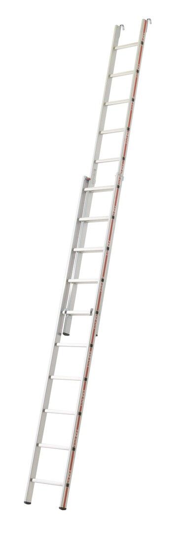 Einhänge-Schiebeleiter, ausziehbar, Aluminium, Länge 2.140 - 3.540 mm, Sprossen 7 x 2 Stk., Traglast 150 kg, Gewicht ca. 8 kg, Hymer