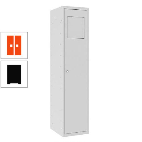 Wäschesammelschrank, Wäscheschrank, Einwurfklappe, Beutelhalter, 1.800 x 400 x 500 mm (HxBxT), Korpus anthrazitgrau, Front anthrazitgrau