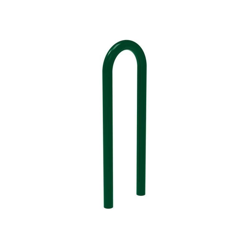 Fahrradbügel - Anlehnbügel - Büroklammerform - Einbetonierung - 870 x 300 mm (HxB) - beschichtet in enzianblau (RAL 5010)