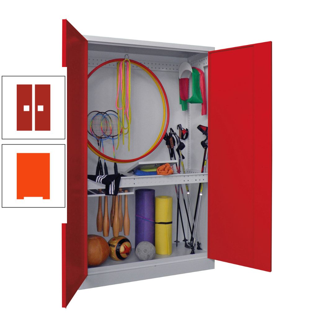 Sportschrank - Vollblechtüren - 1.950x1.200x500 mm (HxBxT) - anthrazitgrau