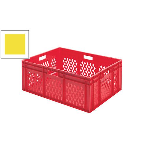 Eurobox - Eurokasten - Volumen 127 l - Boden geschlossen, Wände durchbrochen - 320 x 600 x 800 mm (HxBxT) - VE 1 Stk. - blau