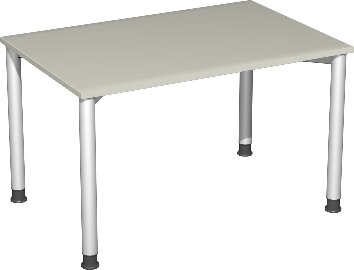 Schreibtisch - 4-Fuß Flex - Bürotisch - Höhe 680-800 mm - 1.200 x 600 mm (BxT) - Gestell anthrazit - Ahorn