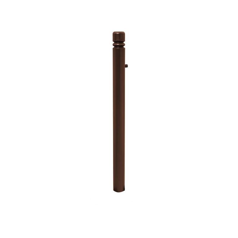 Herausnehmbarer Pfosten mit Ringkopf und Dreikantschloss - 76 x 955 mm (DxH) - Farbe enzianblau
