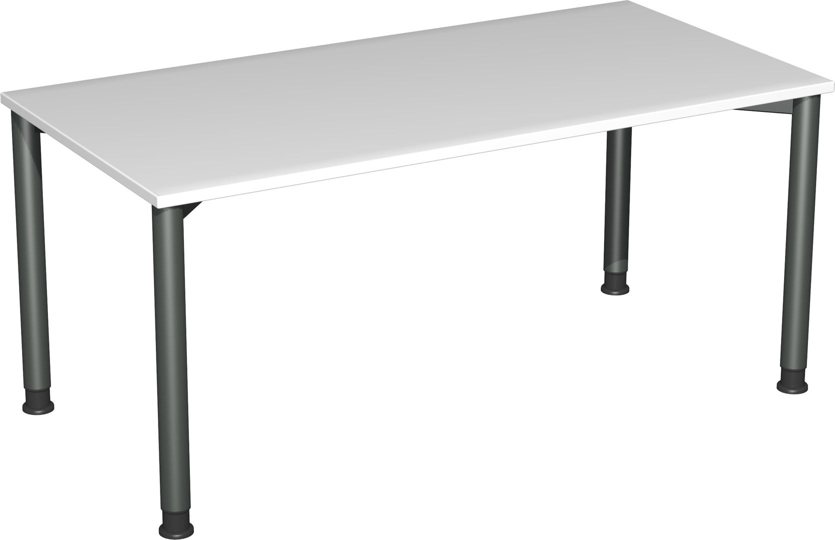 Schreibtisch - 4-Fuß Flex - Bürotisch - Höhe 680-800 mm - 1.200 x 600 mm (BxT) - Gestell anthrazit - Ahorn