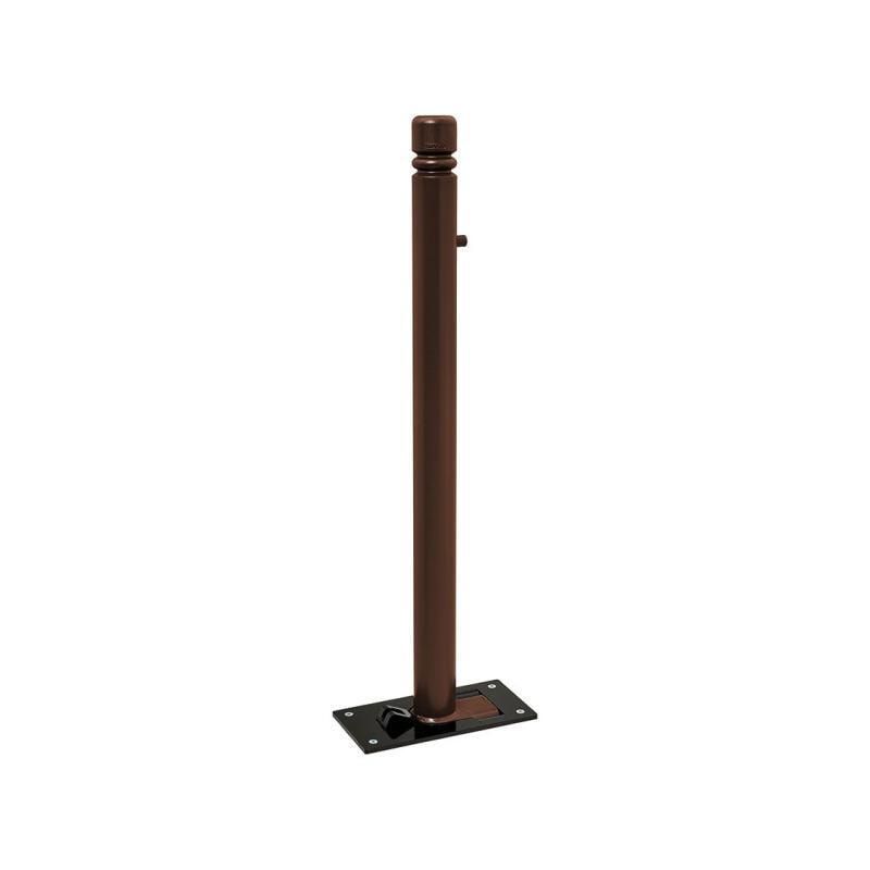 Klappbarer Pfosten mit Ringkopf - 76 x 1.082 mm (DxH) - Überfahrhöhe 98 mm - Farbe enzianblau - Absperrpfosten