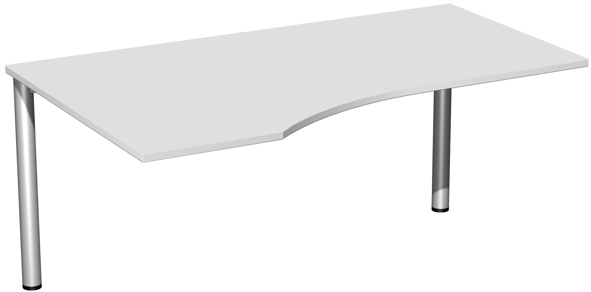 Eckschreibtisch - Ecke links - 4-Fuß Flex - 720 x 1.600 x 1.000 mm (HxBxT) - Gestell anthrazit - Ahorn
