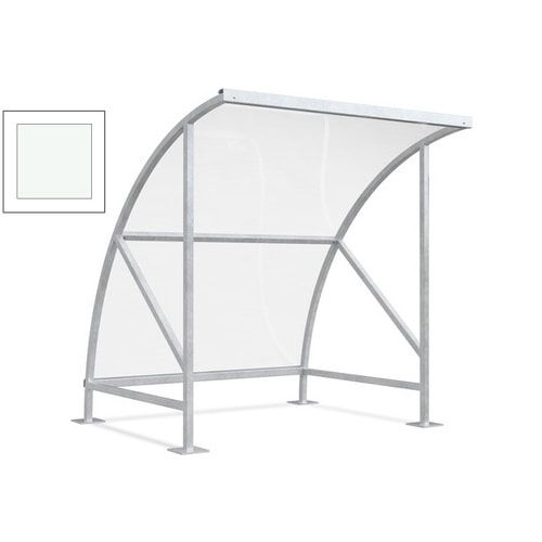 Fahrradunterstand - Fahrradgarage mit Bogendach - Stahl und Kunststoff - 2.290 x 2.090 x 2.100 mm (HxBxT) - Farbe Achatgrau