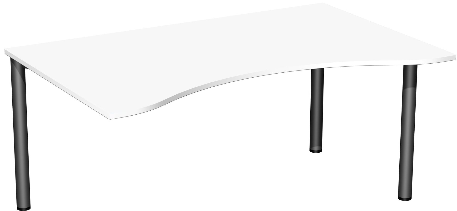 Ergo-Schreibtisch - 4-Fuß Flex - Bürotisch - 720 x 1.600 x 1.000 mm (HxBxT) - Gestell anthrazit - Ahorn
