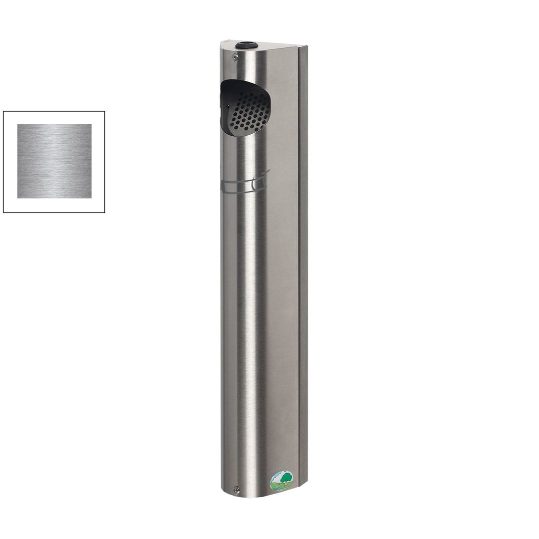 Wandascher - verschließbar - Volumen 4 l - 550 x 110 x 85 mm (HxBxT) - Edelstahl