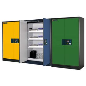 Gefahrstoffschrank - 1.953x1.193x615 mm - Wannenböden PP und Frontfarbe wählbar