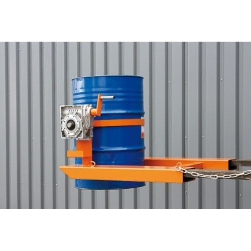 Eichinger Fasskipper für Stapler, 465 x 1.090 x 1.270 mm (HxBxT), hydraulisch, Stahlriemensicherung, 360 kg, Drehbereich 360 Grad, Farbe anthrazitgrau