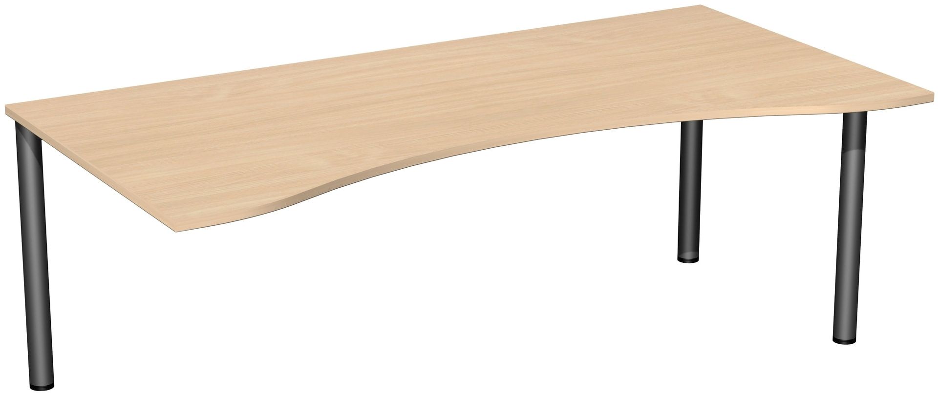 Ergo-Schreibtisch - 4-Fuß Flex - Bürotisch - 720 x 1.600 x 1.000 mm (HxBxT) - Gestell anthrazit - Ahorn
