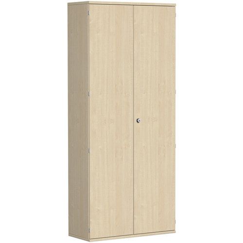 Flügeltürenschrank, Holztüren, 6 Ordnerhöhen, 5 Dekor-Einlegeböden, 2.304 x 1.000 x 425 mm (HxBxT), Frontfarbe Ahorn, Korpusfarbe Ahorn