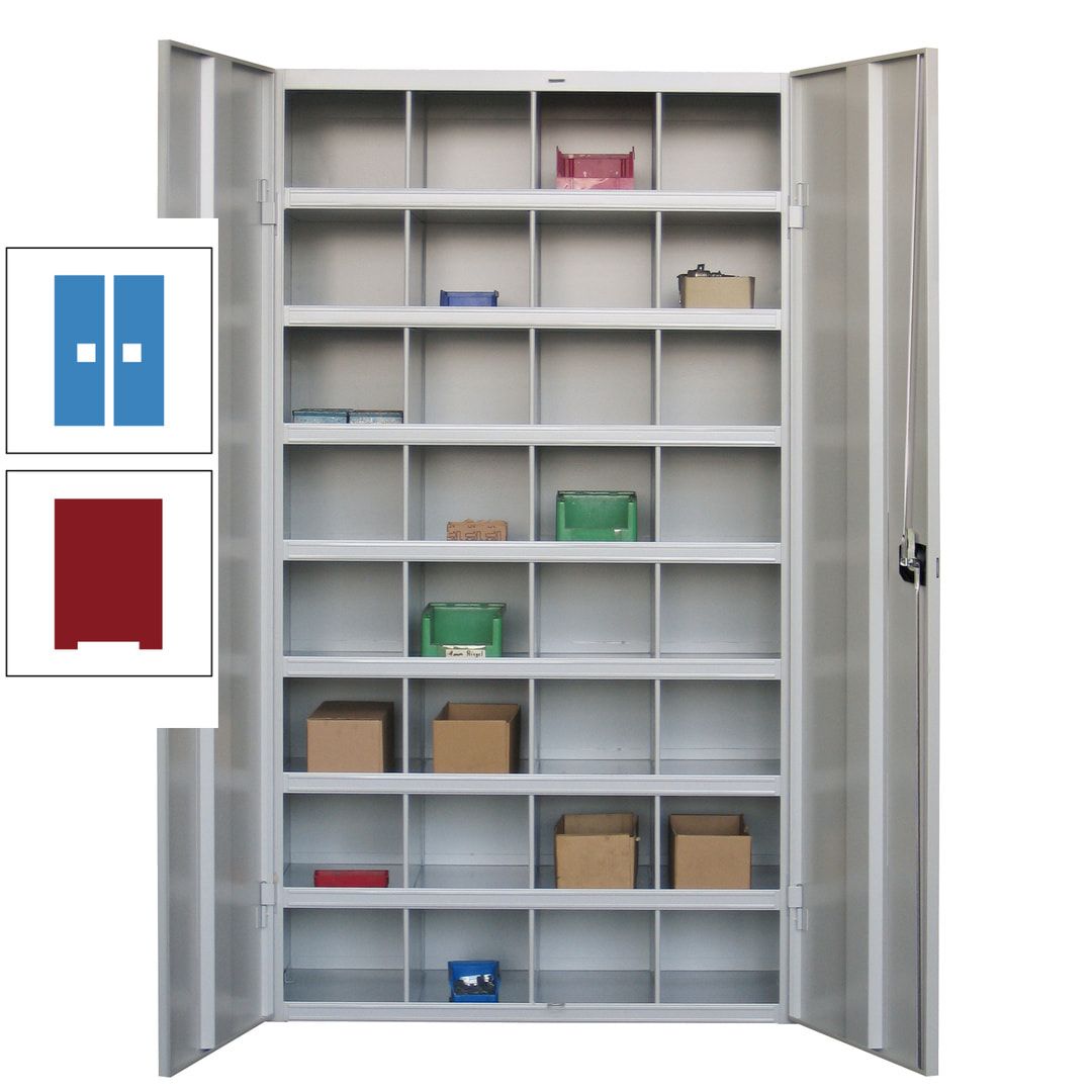 Fächerschrank - Sortierstation - Büroschrank - 32 Fächer - 1.800 x 1.000 x 530 mm (HxBxT) - Materialschrank - anthrazitgrau
