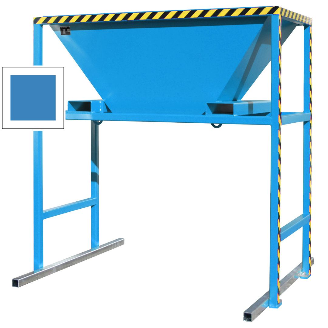 Befülltrichter für Big-Bags und Container - mit Ständer - für lose Untergründe - 2.050 x 1.980 x 1.700 mm (HxBxT) - feuerrot (RAL 3000)
