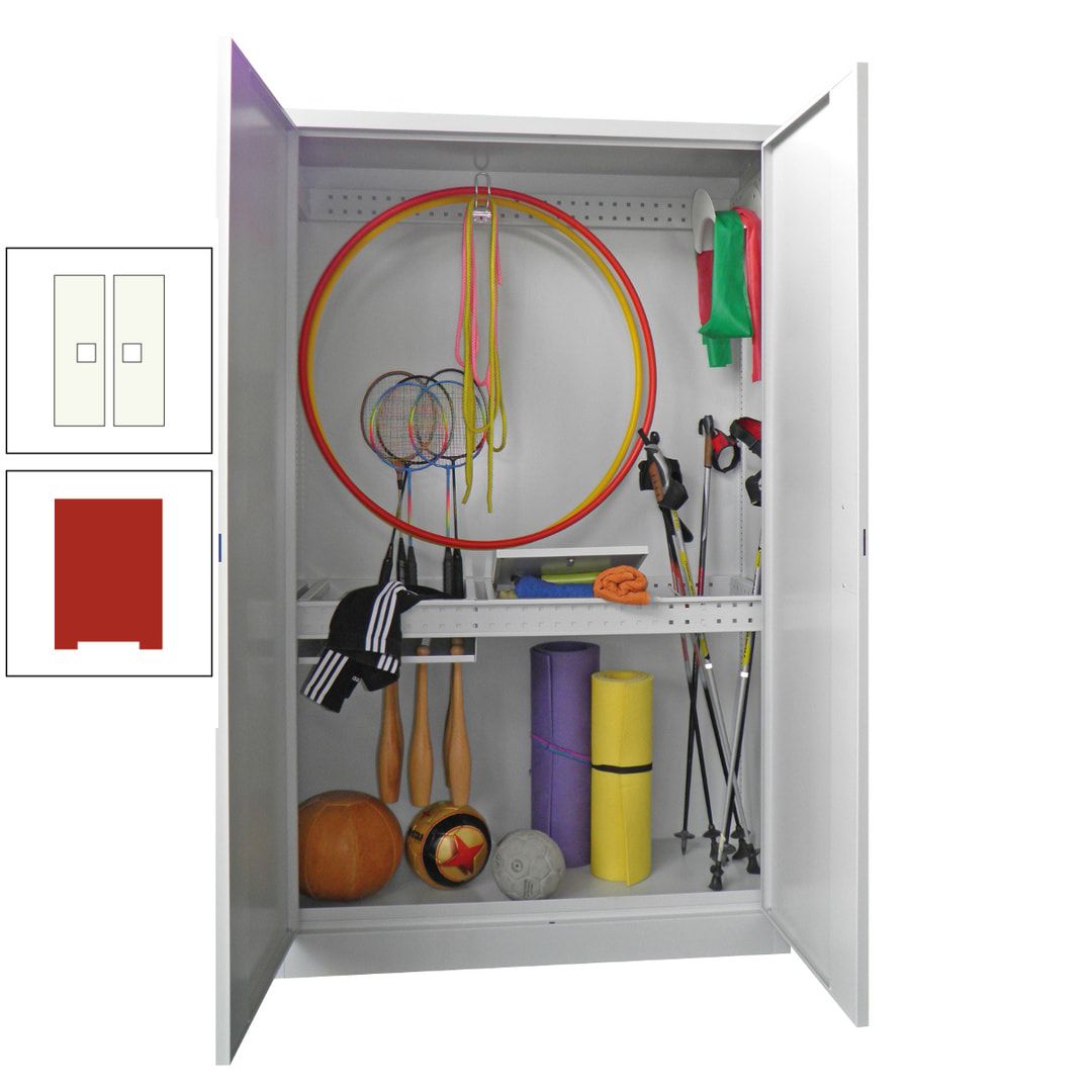Sportschrank - Vollblechtüren - Variante 1 - 1.950x1.200x500 mm (HxBxT) - anthrazitgrau