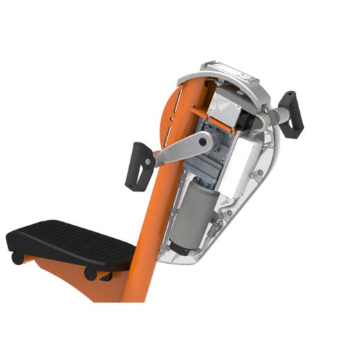 Arm Bike, Cardio, interaktiv, verstellbar, Elektromotor, Selbstantrieb, Edelstahlkurbel, Q-Faktor 175 mm, 1.200 x 540 x 930 mm (HxBxT), Grau