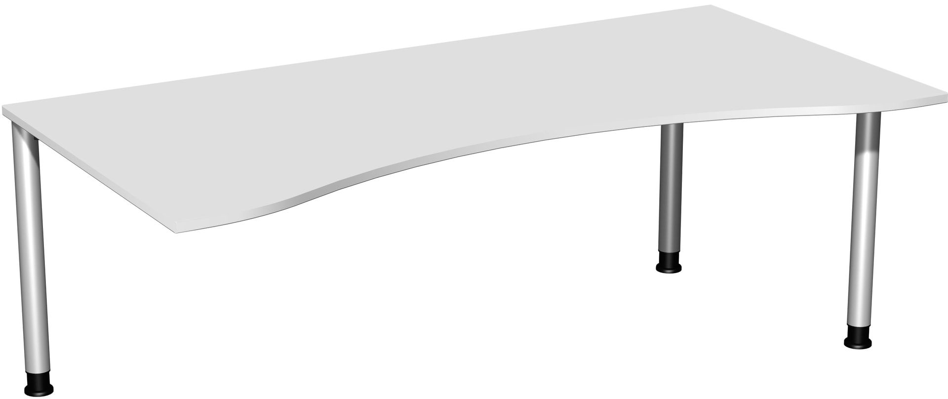 Ergo-Schreibtisch - 4-Fuß Flex - Bürotisch - Höhe 680-800 mm - 1.600 x 1.000 mm (BxT) - Gestell anthrazit - Ahorn