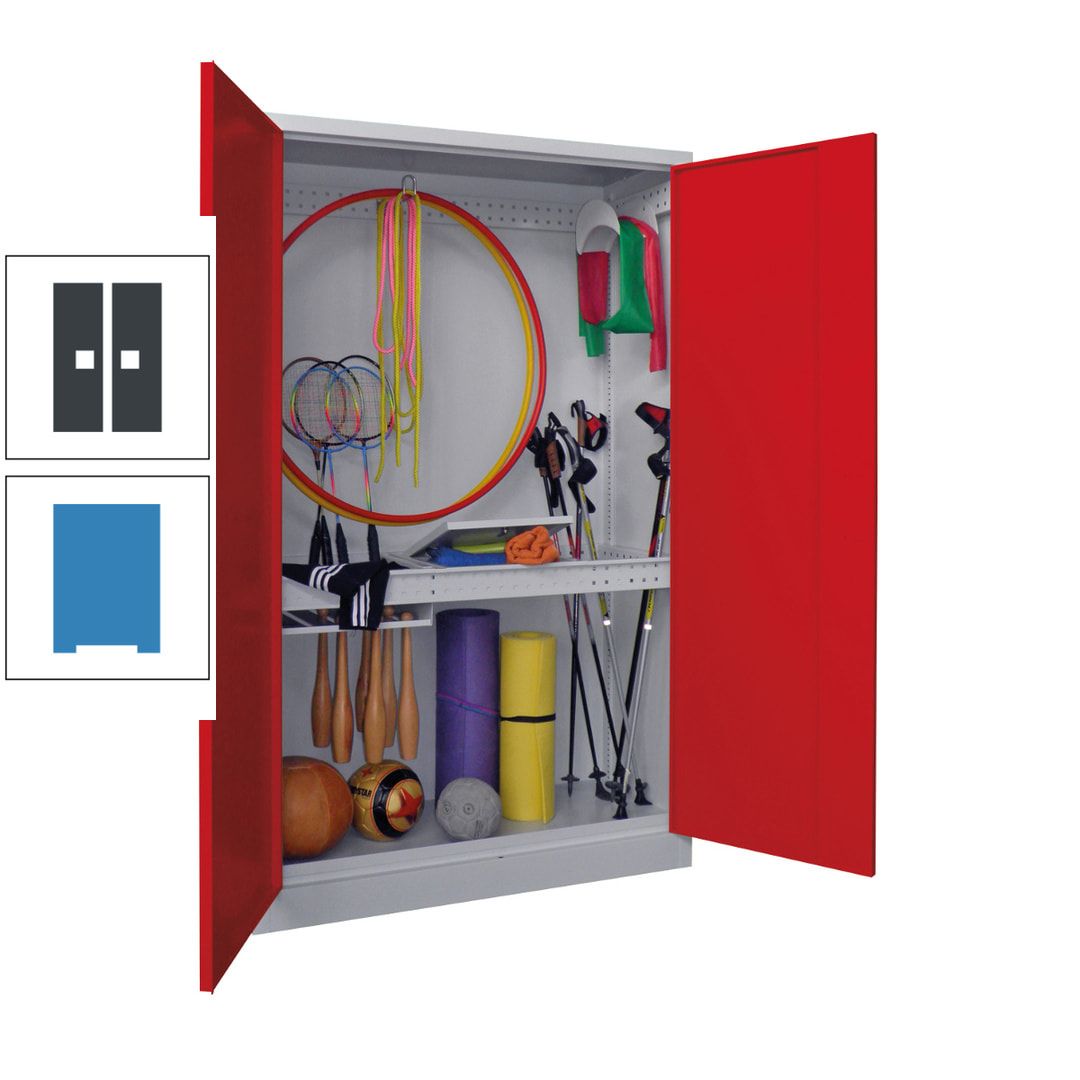 Sportschrank - Vollblechtüren - 1.950x1.200x500 mm (HxBxT) - anthrazitgrau