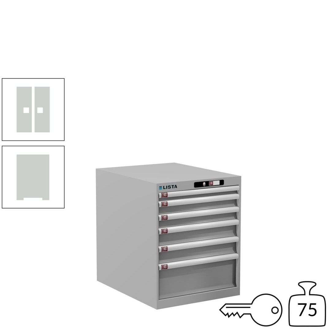 Lista Schubladenschrank - 14.352.010 - 700x564x725 mm (HxBxT) - 6 Schubladen - 75 kg - Key Lock - lichtblau (RAL 5012)