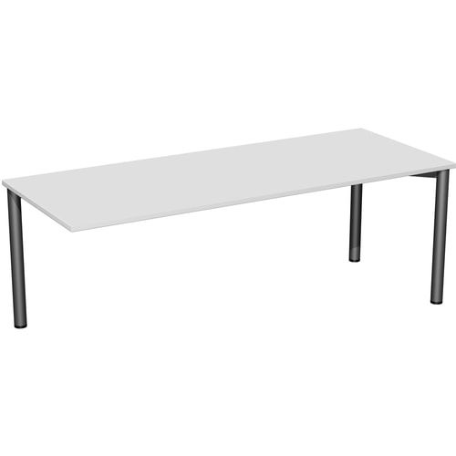 Schreibtisch - 4-Fuß Flex - Bürotisch - 720 x 1.000 x 800 mm (HxBxT) - Gestell anthrazit - Ahorn