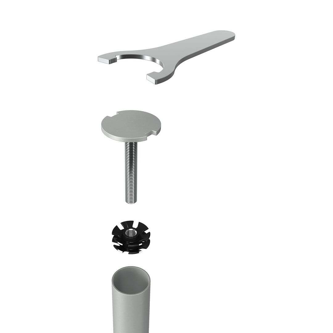 Stopper, Anti-Diebstahl-Lösung, Sicherheits-Upgrade-Kit für Viewmate Monitorarme mit Klemmhebel-Höhenverstellung