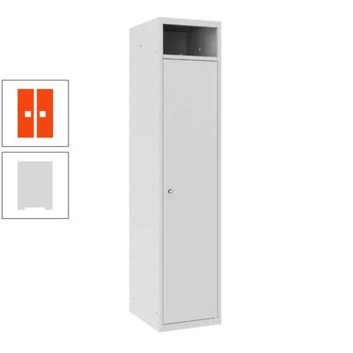 Wäschesammelschrank, Wäscheschrank, Einwurfschlitz, Zylinderschloss, 1.800 x 400 x 500 mm (HxBxT), Korpus anthrazitgrau, Front anthrazitgrau