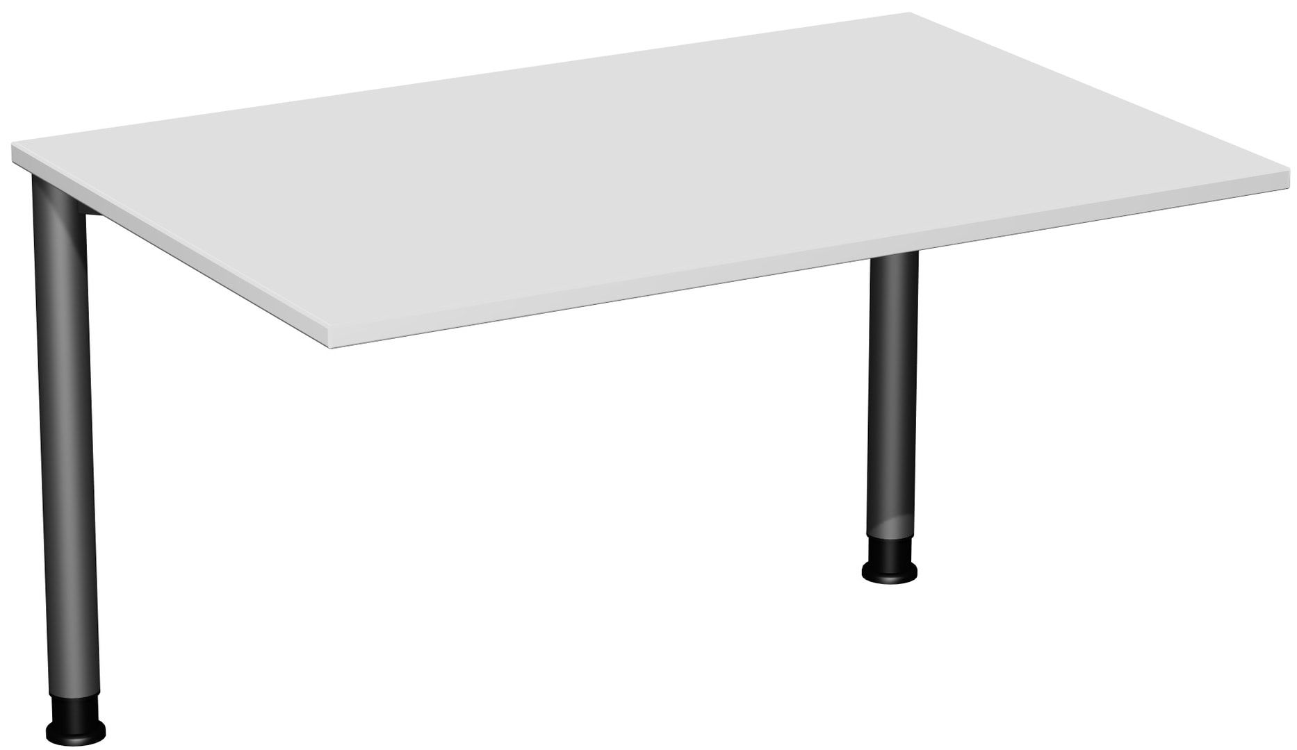 Schreibtisch - 4-Fuß Flex - Bürotisch - Höhe 680-800 mm - 1.200 x 600 mm (BxT) - Gestell anthrazit - Ahorn