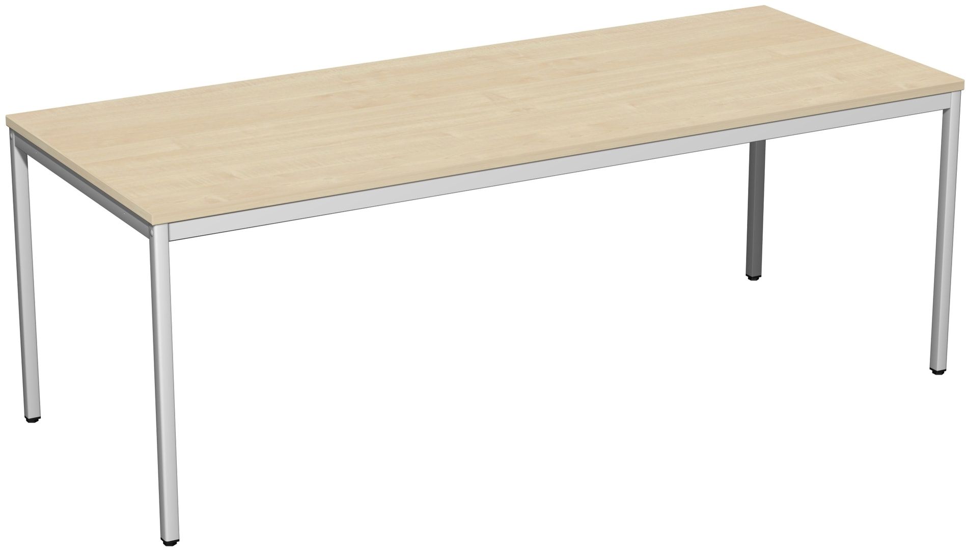 Schreibtisch - 4-Fuß Eco - Bürotisch - 720 x 1.000 x 800 mm (HxBxT) - Gestell lichtgrau - Ahorn