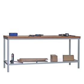 Werkbank mit Ablageboden - 900 x 2.000 x 700 mm (HxBxT) - Traglast 1.400 kg