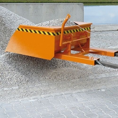 Eichinger Stapler-Schaufel, Seilzug, Volumen 1.000 l, Traglast 3.000 kg, Maße 650 x 1.300 x 3.000 mm, Farbe anthrazitgrau (RAL 7016)