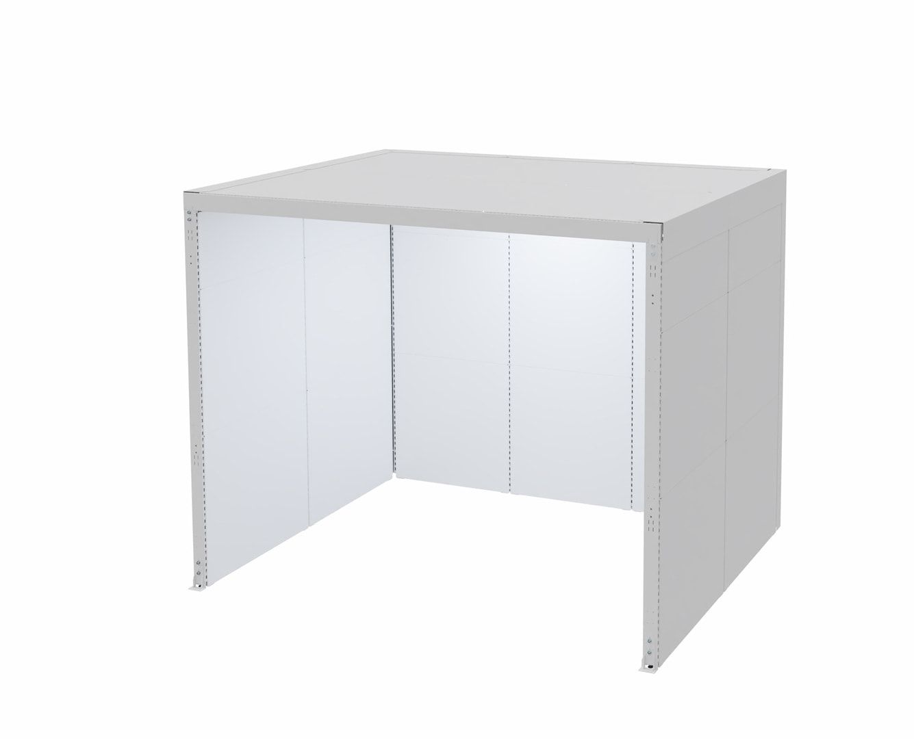OTTOKIND Akustik-Kabine, Raumkabine, Bürokabine, 2.610 x 3.230 x 2.730 mm (HxBxT), Schalldämmung, LED-Beleuchtung, Stahlblech, Farbe lichtgrau