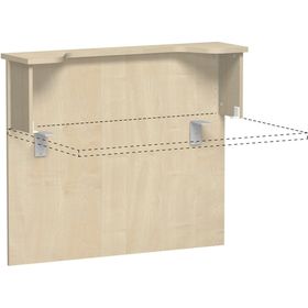 Anbau Thekenelement, Anbaumodul, Monitorausschnitt, 25 mm Dreischicht-Feinspan, 1.025 x 300 mm (HxT), Breite und Dekor wählbar