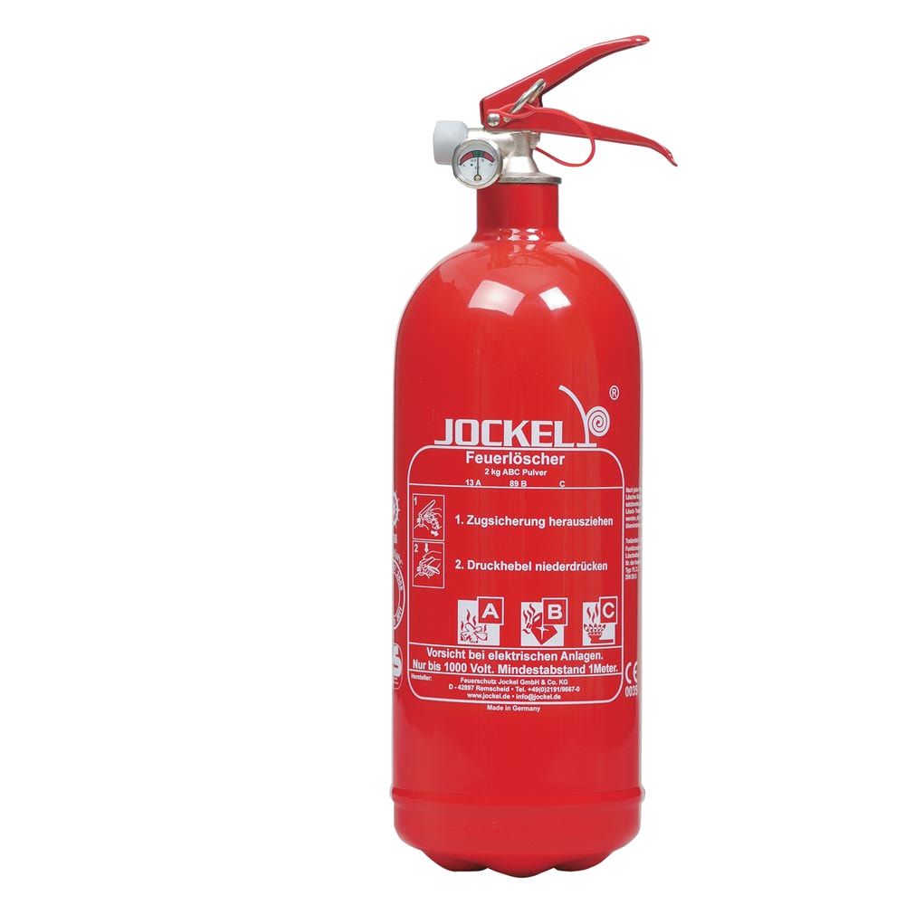 Kfz Feuerlöscher - Brandklassen ABC - Dauerdruck - 2 kg Löschmittel