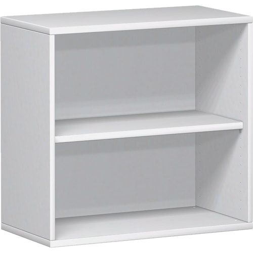 Büroregal, Schreibtischhöhe, Metallsockel/Standfüße, Dreischicht-Feinspan, Einlegeboden, 768 x 1.000 x 425 mm (HxBxT), Dekor Ahorn