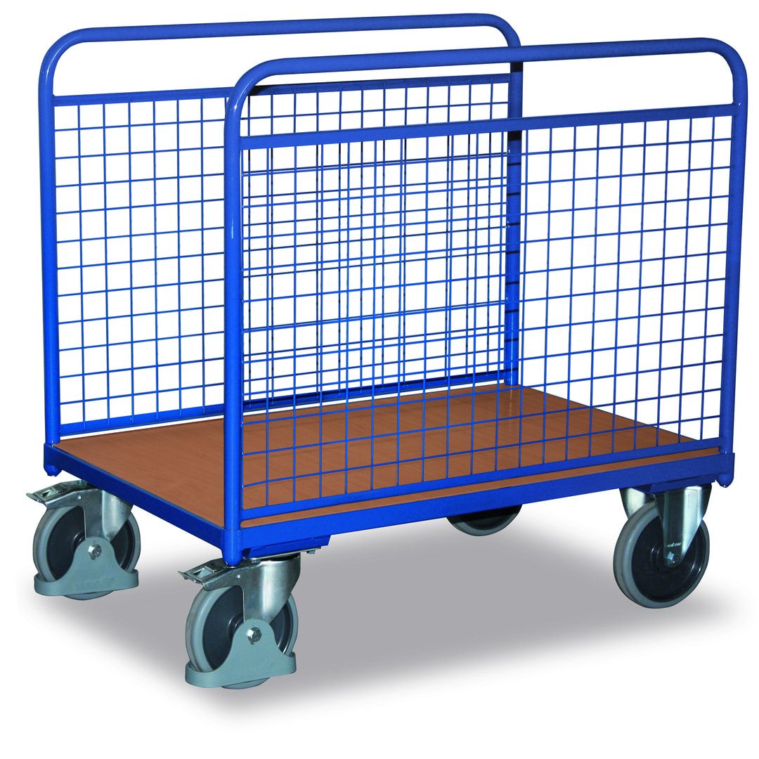 Seitenbügelwagen mit Drahtwänden - Ladefläche: 540 x 1.060 mm - Traglast 500 kg