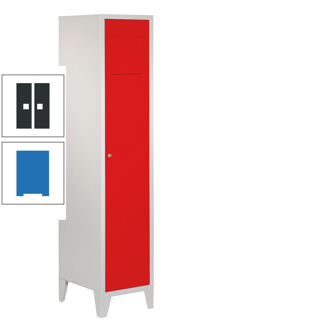 Wäschesammelschrank - 1.850 x 400 x 500 mm (HxBxT) - Füße - Drehriegel - anthrazitgrau
