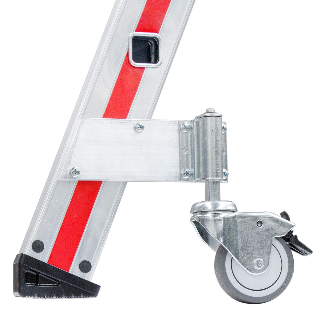 Plattformleiter mit Handlauf - Leiterlänge 1.950 mm - mit Einhängehaken und Ablageschale - Aluleiter - Hymer