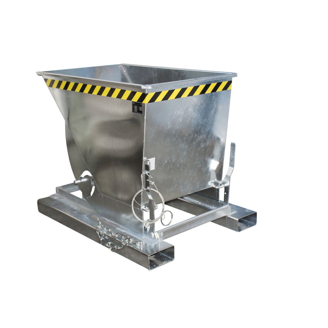 BAUER Muldenkippbehälter - 500 l Volumen - 1.000 kg - feuerverzinkt
