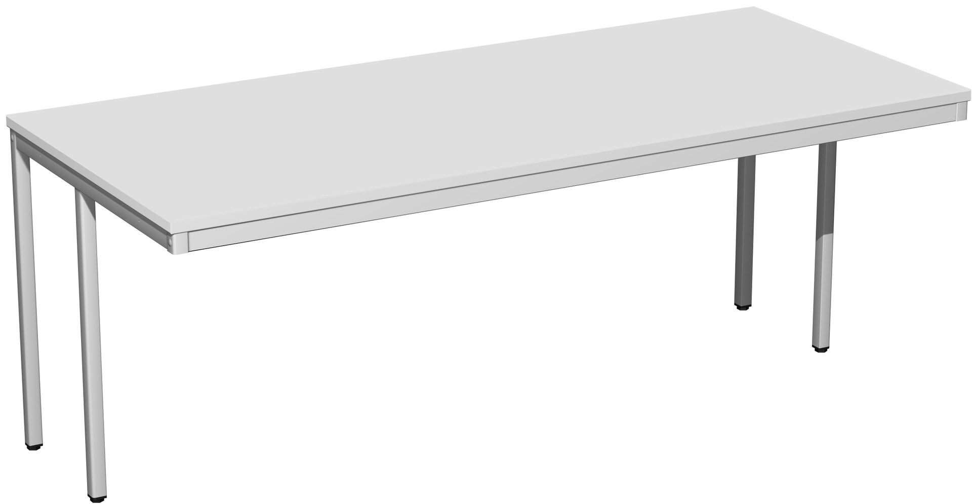 Schreibtisch - 4-Fuß Eco - Bürotisch - 720 x 1.000 x 800 mm (HxBxT) - Gestell lichtgrau - Ahorn