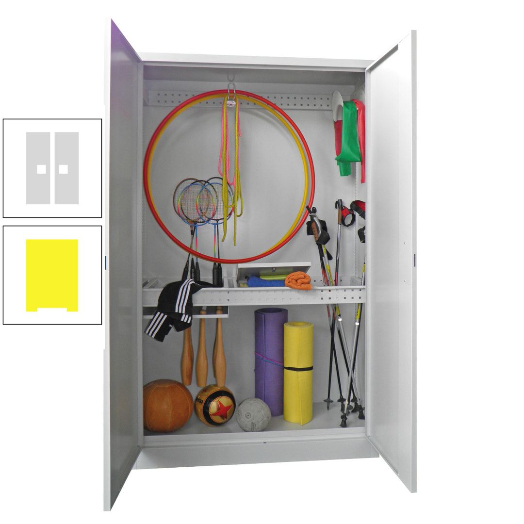 Sportschrank - Vollblechtüren - Variante 1 - 1.950x1.200x500 mm (HxBxT) - anthrazitgrau