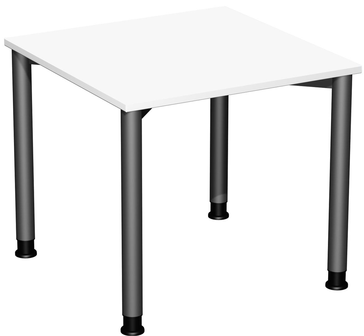 Schreibtisch - 4-Fuß Flex - Bürotisch - Höhe 680-800 mm - 1.200 x 600 mm (BxT) - Gestell anthrazit - Ahorn