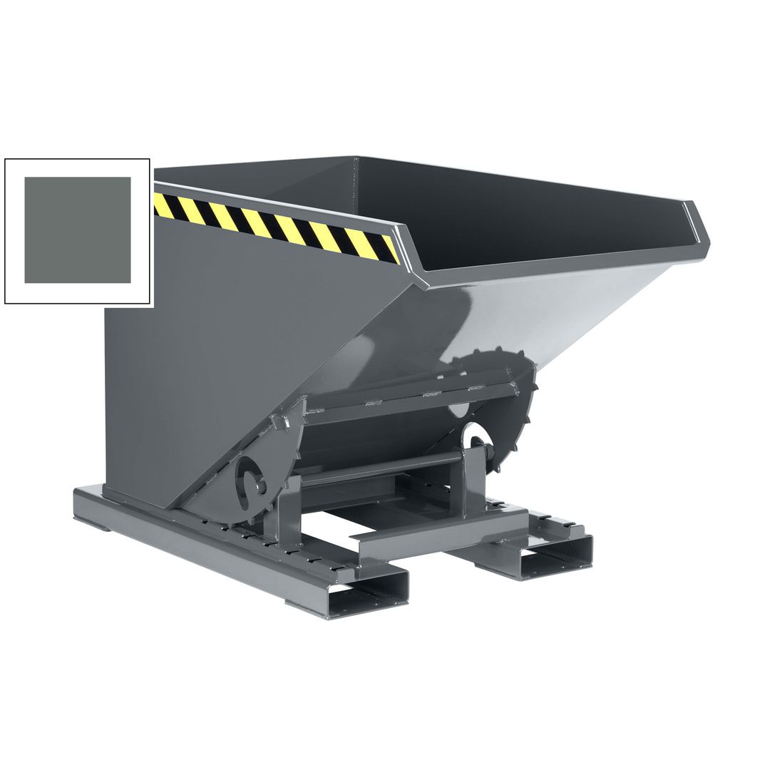 Abrollkipper für Schüttgüter - Volumen 1.200 l - Traglast 1.500 kg - 1.100 x 1.070 x 1.800 mm (HxBxT) - anthrazitgrau